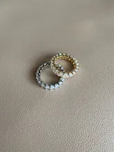 Huitan-anillos de promesa de amor para mujer, joyería de boda, cristal cuadrado pavimentado, circonita, anillo de compromiso de boda elegante, nuevo