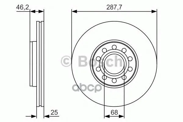 Диск Тормозной Vw Passat(3b3) 1.8 T 20v 11.2000- 05.2005