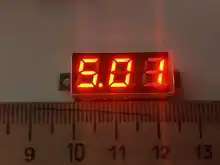 0,28 pulgadas rojo azul Digital Mini pantalla LED módulo DC2.5V-30V DC0-100V del voltímetro del probador de voltaje medidor de contador de Panel de coche de la motocicleta