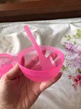 1 Juego de gran oferta de maquillaje, belleza, hecho en casa, tazón de película de plástico DIY con máscara, cuchara, juego, cuenco para máscara facial