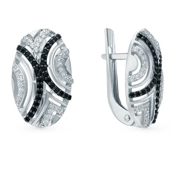 

Silver earrings with cubic zirconia sunlight sample 925