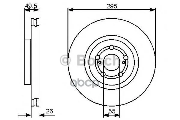 Тормозной Диск Передний 0986479423 Bosch арт. 0986479423