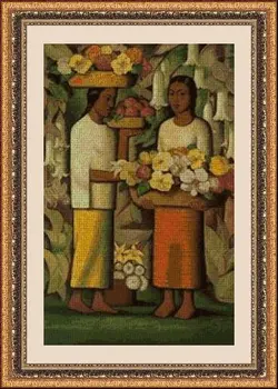 

CROSS STITCH KIT PANDATHREAD ETHNIC AND CUSTOMS 31774