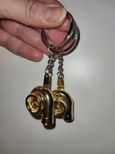 Llavero giratorio de turbina creativa, accesorio de Metal con modificación de coche, anillo automático, 1 Uds.