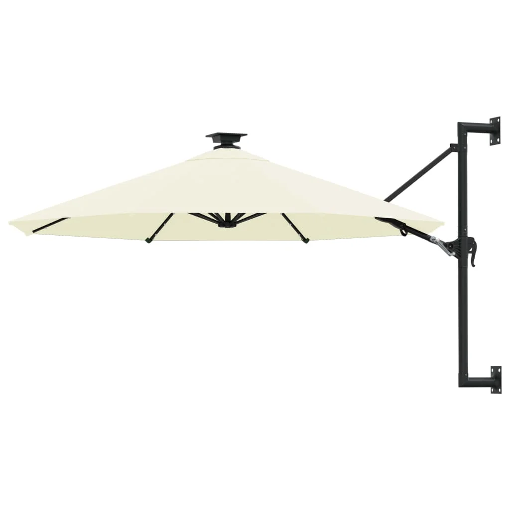 Wall-mounted parasol garden parasol with metal pole and LED 300 cm -  AliExpress