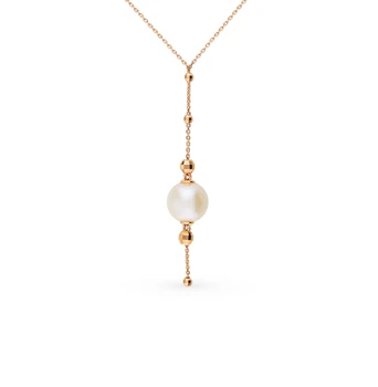 

Gold necklace with pearls sunlight sample 585