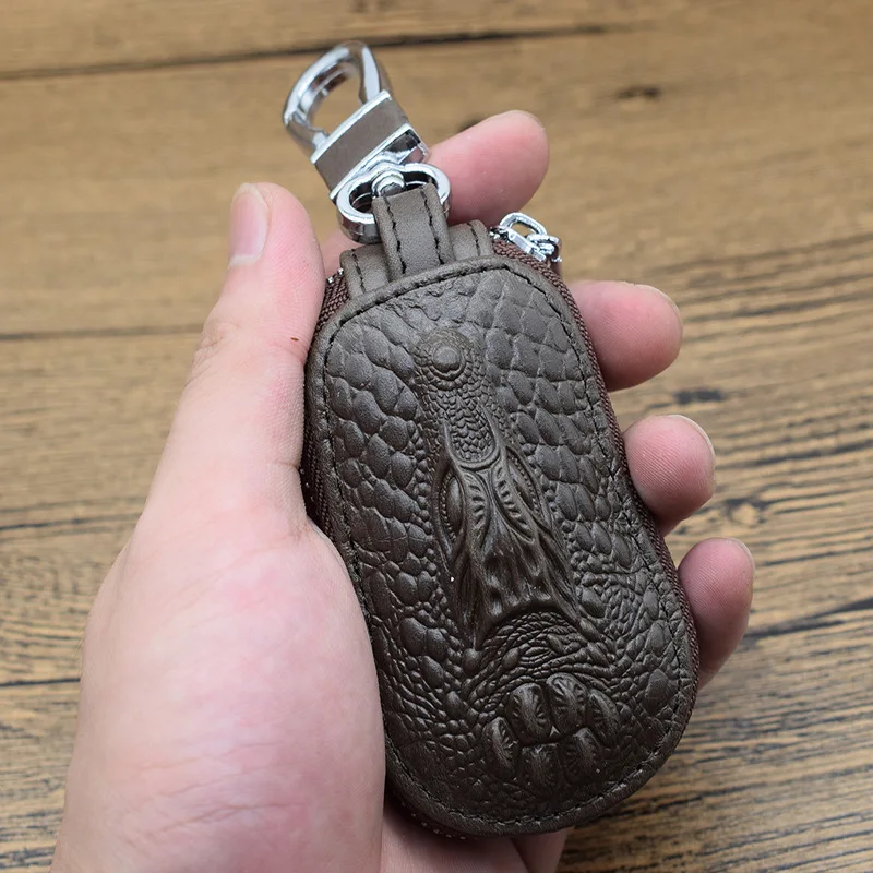 SIKU, мужские кожаные кошельки, держатели для монет, модный кошелек для ключей, Модный женский держатель для ключей - Цвет: Coffee