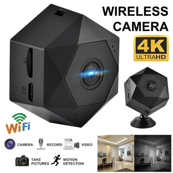 

200W/4K Mini Camera TN-1 Surveillance Monitor Wireless WIFI Full HD DV Camcorder Intercom Night Vision Motion Detect Phone App