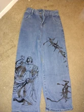 SHENGPALAE-pantalones vaqueros de pierna ancha para mujer, Jeans holgados informales con estampado de Hip-hop para verano, 2021