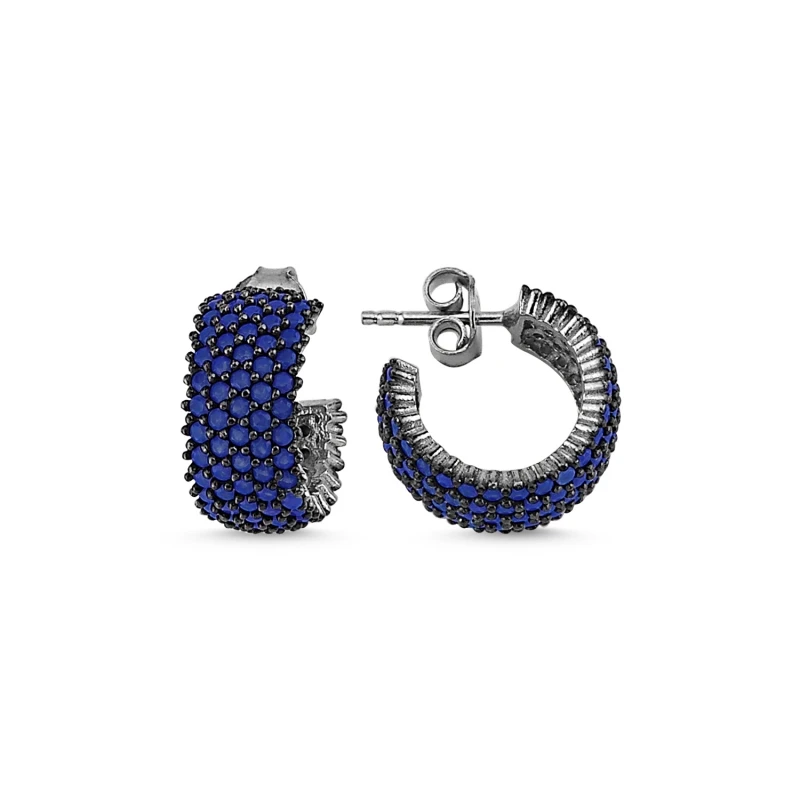 

Armagano Rhodium Plated 5 Must nano Gemstone Tamtur Earrings