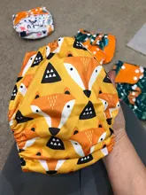 Feliz flauta pañales de tela para niños ajustable húmedo/bolso seco impermeable pañales de bebés ecológicos mochila reutilizable 4 unids/set