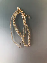 17KM-tobillera de cristal multicapa para mujer y niña, cadena gruesa dorada, pulsera para tobillo, joyería para pierna