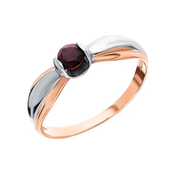

Gold ring with Garnet sunlight