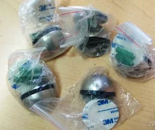 NAIERDI-Tope de puerta de goma de acero inoxidable, soportes de puerta sin clavos montados en el suelo, sin adhesivo, 7 colores