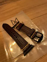 Correa de cuero de vaca hecha a mano para Apple Watch, repuesto para pulsera de 44mm, 40mm, 42mm y 38mm, Series SE 6, 5, 4, 3, 2, iWatch Watch