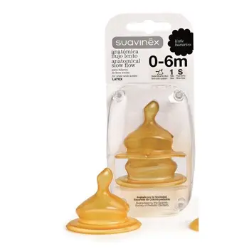 

Teats physiological SUAVINEX 2-slow flow latex 0-6m s