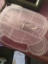 Caja de plástico para guardar joyas, contenedor ajustable, caja para pendientes, caja rectangular para joyería