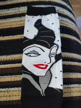 Calcetines maléfica para niños y adultos, divertidos, para otoño e invierno, 6 a 18 años