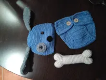 Traje de punto de ganchillo para recién nacido, accesorios para fotografía