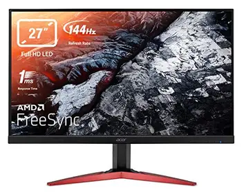 

Acer KG271C, Monitor, 1920x1080 pixels, Full HD, LCD, 1 ms, HDMI, 27 "/144Hz, Black
