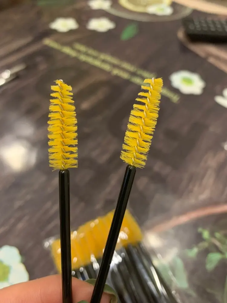 QSTY eyelash brush makeup brushes 50pcs individual disposable mascara applicator comb wand lash makeup brushes tools 6colors reviews №2 8986
