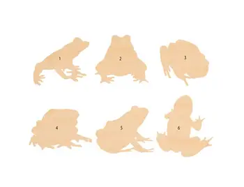 

10 pieces Frog Laser Cut Wood Shape Craft Supply