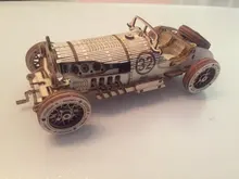 Robotime-construcción del Grand Prix para niños y adultos, 1:16, 220 Uds., clásico, bricolaje, coche, modelo de madera, Kit de construcción, juguete para regalo, MC401