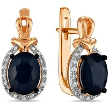 

Lucas gold earrings with sapphires and diamonds in red gold