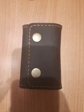 FANCODI-Llavero de cuero genuino Vintage hecho a mano para hombre y mujer, Funda de cuero para llaves, organizador de llaves