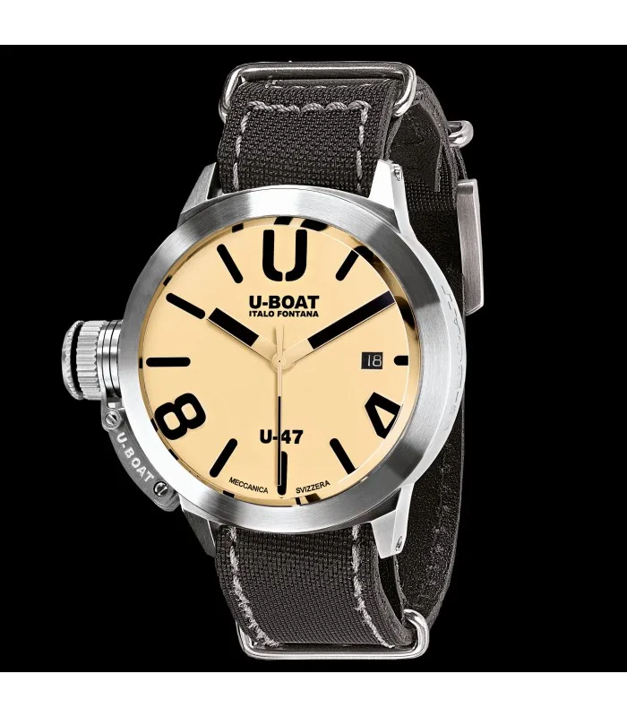 U-BOAT классический U-47 как 2 47MM сталь часы 8106