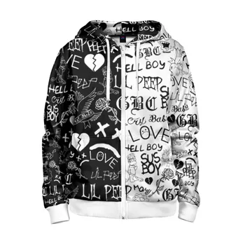 

Children's sweatshirt 3D with zipper Lil Peep logobombing