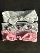 3 unids/lote/rayas/impresión de dibujos animados flor arco elástico diademas turbante para niños pequeños banda pelo bebé niña arcos accesorios para el cabello
