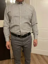 De los hombres a cuadros comprobado Oxford botón camisa básica único Bolsillo tipo parche grueso ocasional contraste estándar de manga larga de cuadros camisas