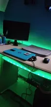 Tira de Luces Led RGB 5050 DC 12V IP20, lazo cinta Flexible diodo Bluetooth WIFI IR mando a distancia adaptador