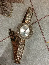 Reloj de pulsera de lujo para Mujer, cronógrafos de oro rosa, de diamante, femenino