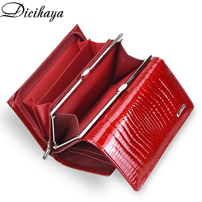 DICIHAYALuxury Women Genuine Leather Alligator Short Wallet Female Zipper Hasp Large Capacity Crocodile Calf Small Purse | Багаж и сумки