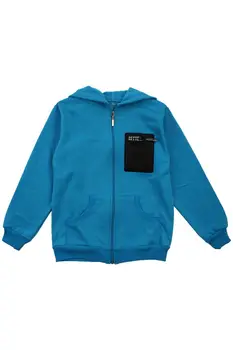 

Turquoise Male Child Hooded Winter Sweat