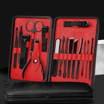 

16pcs/set Multifunction Nail Cutter Set Portable Travel Hygiene Kit Stainless Steel Pedicure Professional Nail Clipper Tool Set