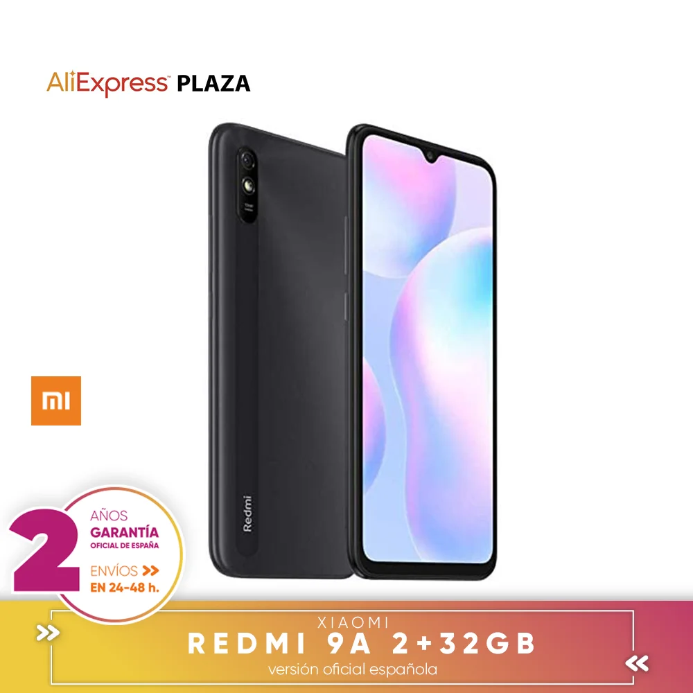 [Official Spanish guarantee version] Xiaomi Redmi 9A 2GB 32GB smart phone 5000mAh MediaTek Helio G25 6,53 ”HD 13MP