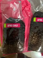 Halo Lady Beauty-extensiones de cabello humano Afro rizado para mujeres africanas, color ombré 1B/4/27, Remy indio