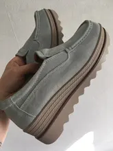 EOFK-mocasines planos con plataforma para mujer, Calzado cómodo de piel auténtica, informal, sin cordones, para lactancia, para primavera y otoño
