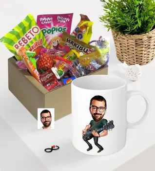 

Personalized Mr Guitarist Caricature Of Nostalgic Lezzetler Mug Set Surprise Thoughtful Ancients Custom Design Picture Reliable quality