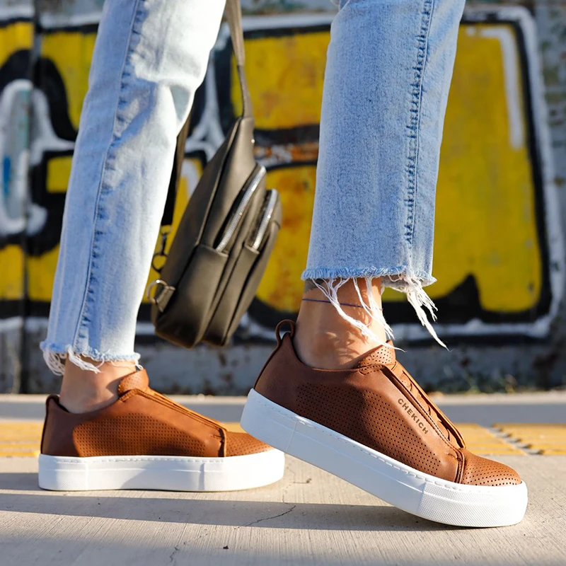 Chekich Dames Schoenen Tan Kleur Elastisch Gestreept Niet leer Nieuw  Seizoen Effen Casual Ademend Beste Sneakers Gevulkaniseerd Geurloos  Schoeisel Witte Buitenzool Kantoor Mode Lichtgewicht Bruiloft Flats CH011  DamesV6|Sneakers voor vrouwen| - AliExpress