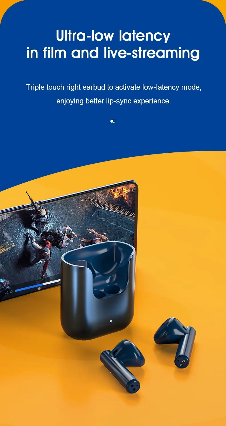 QCY T12S T12 Hybrid ANC Headphone Bluetooth 5.0 Earphone Wireless Charging TWS Earbuds Active Noise Cancellation Customizing APP