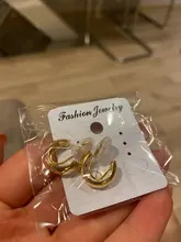 Pendientes de aro con Clip en forma de C para mujer, aretes minimalistas dorados Vintage, bonitos, sin perforaciones, regalo de joyería 2020
