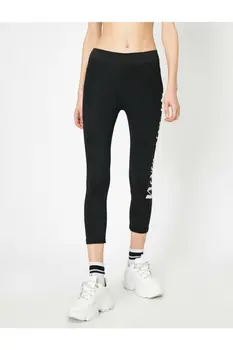 

Koton Women Black Printed Printed Leggings 0 YAK42918NK