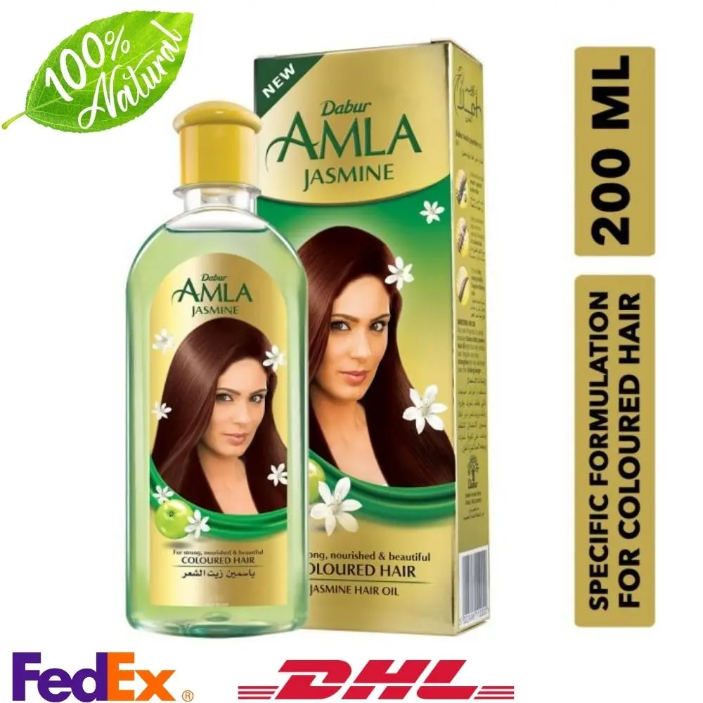 Масло для волос Dabur Amla с экстрактом жасмина 200 мл быстрое питание предотвращение