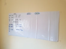 Pegatina de PVC impermeable para pizarra, papel tapiz de decoración, adhesivo móvil, tablero de arte, pared con pizarra, bolígrafo para niños, color blanco Graf I4X3