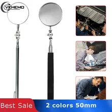 Vehemo Telescopic Inspection Mirror Inspectors Detection Mirror Universal Swivel Toolmakers Mechanist for Angle View Machinists