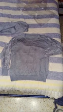 Suelto Jersey de punto de manga larga suéter con cuello redondo y Braguita de encaje